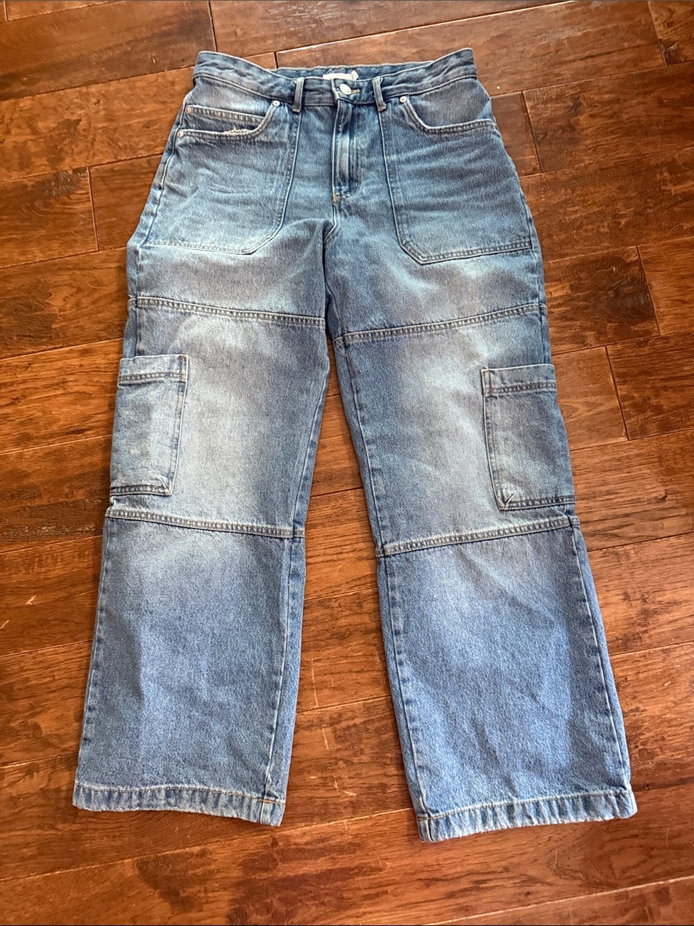 Avec Les Filles  Light Blue Carpenter style Denim Jeans sz 27